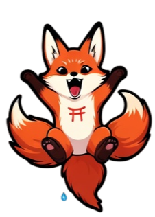 Kitsune celebrando que Akai Finance es gratis para empezar